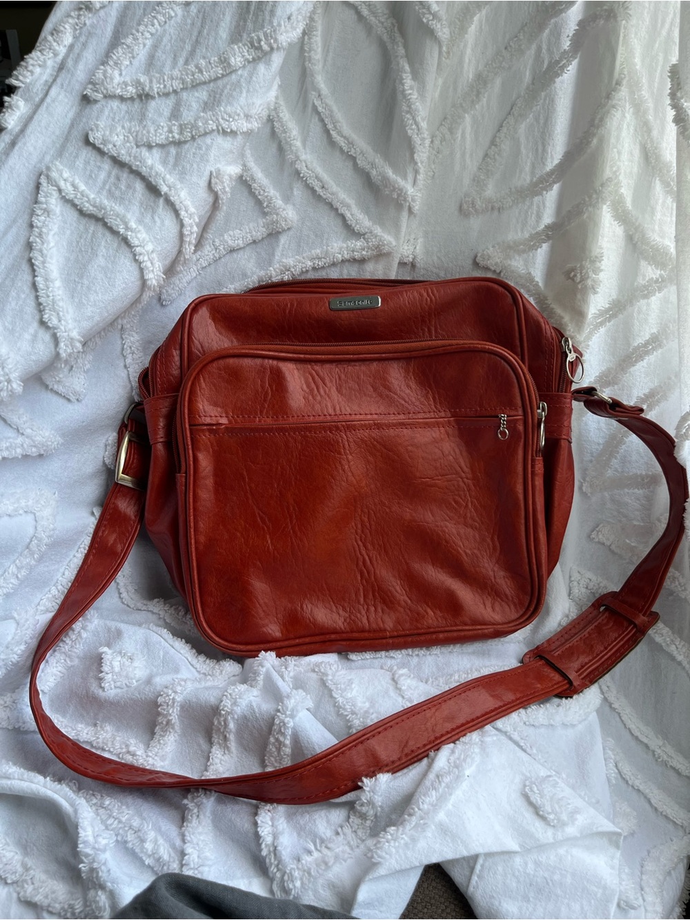 Vintage Samsonite Vinyl Crossbody Messenger or Carry On Bag